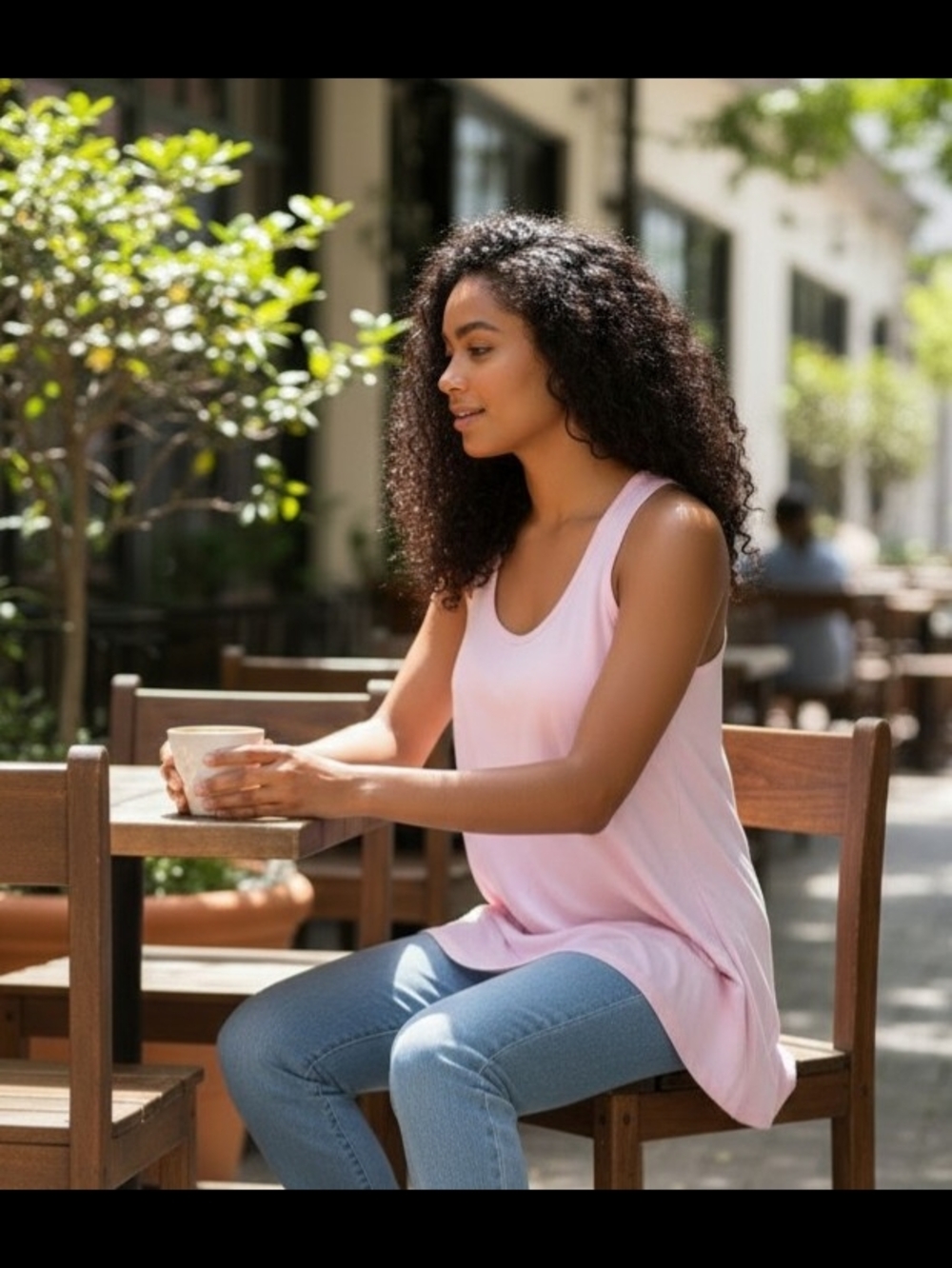 Everyday Scoop Neck Tank Top in Light Pink